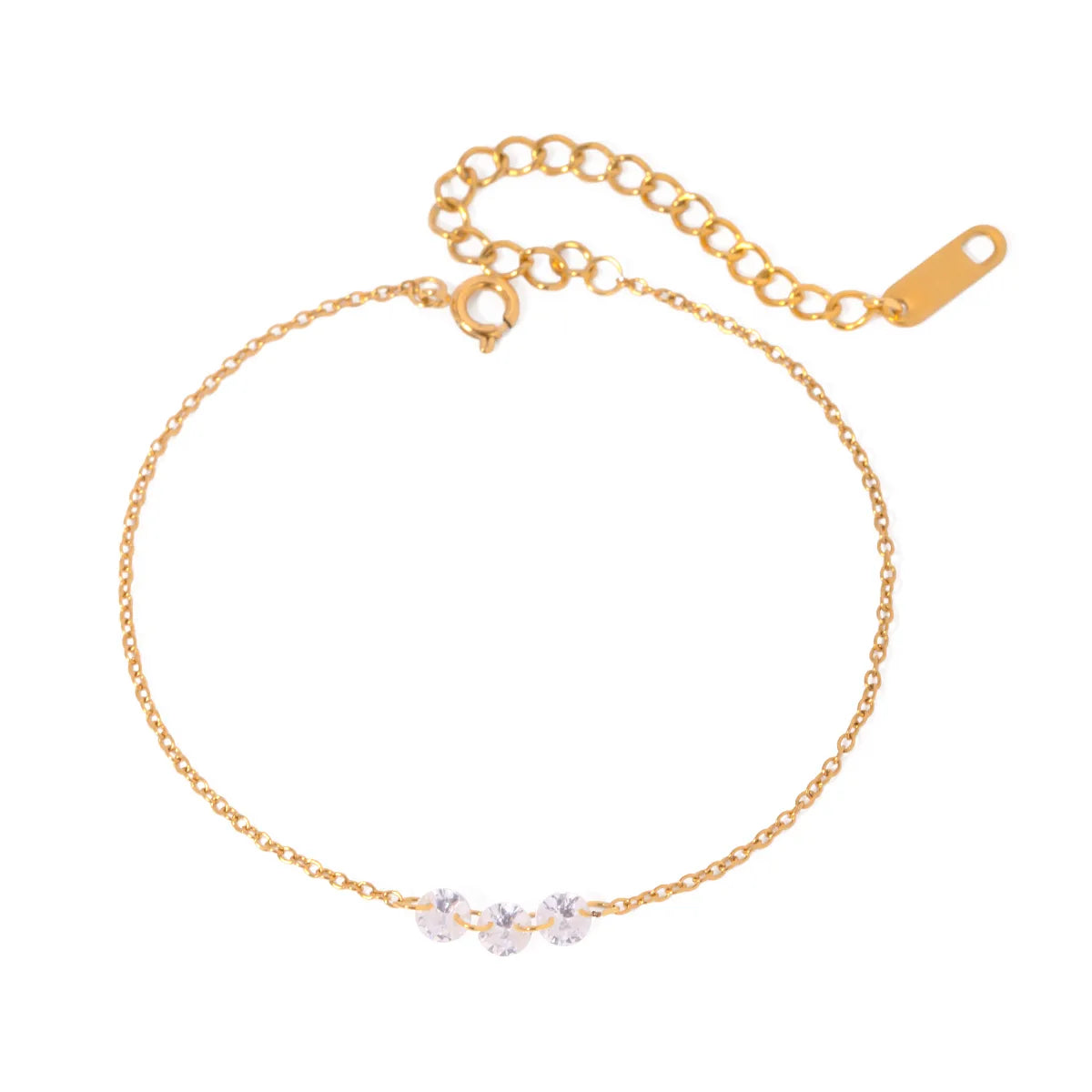 IG Style Simple Style Classic Style Solid Color 304 Stainless Steel 18K Gold Plated Bracelets In Bulk