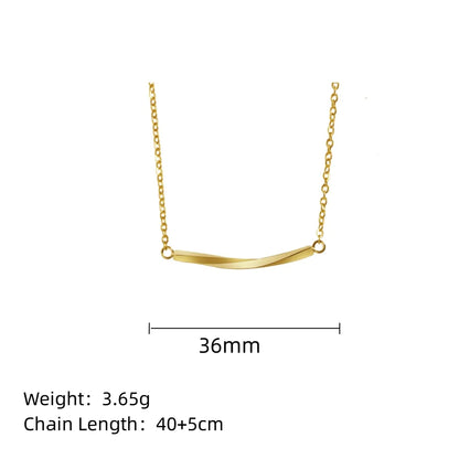 304 Stainless Steel 18K Gold Plated IG Style Simple Style Irregular Solid Color Necklace