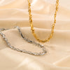 304 Stainless Steel 18K Gold Plated IG Style Simple Style Solid Color Necklace