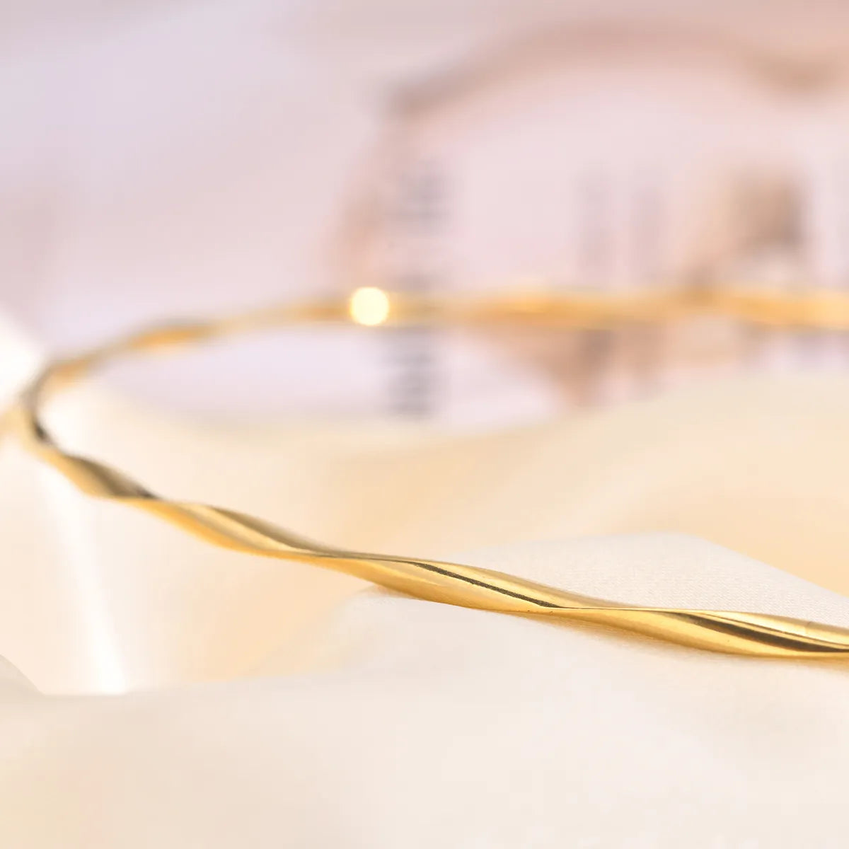 304 Stainless Steel 18K Gold Plated IG Style Twist Choker