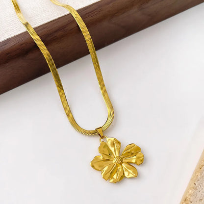 304 Stainless Steel 18K Gold Plated Luxurious Plating Flower