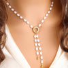 Wholesale Jewelry Modern Style Classic Style Sun Heart Shape 304 Stainless Steel Artificial Pearls 18K Gold Plated Inlay Pendant Necklace
