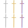 304 Stainless Steel 18K Gold Plated Modern Style Simple Style Classic Style Plating Sword Pendant Necklace