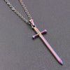 304 Stainless Steel 18K Gold Plated Modern Style Simple Style Classic Style Plating Sword Pendant Necklace