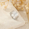 304 Stainless Steel 18K Gold Plated Modern Style Simple Style Geometric Solid Color Open Rings