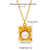 304 Stainless Steel 18K Gold Plated Plating Inlay Sun Flower Bow Knot Artificial Pearls Zircon Pendant Necklace