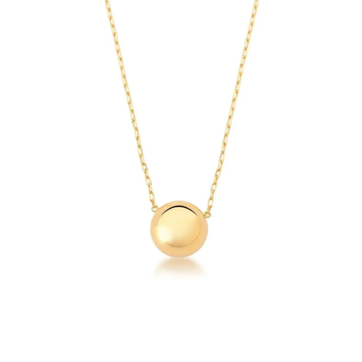 304 Stainless Steel 18K Gold Plated Retro Modern Style Round Pendant Necklace