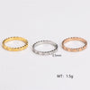 304 Stainless Steel 18K Gold Plated Rose Gold Plated Simple Style Classic Style Plating Solid Color Rings