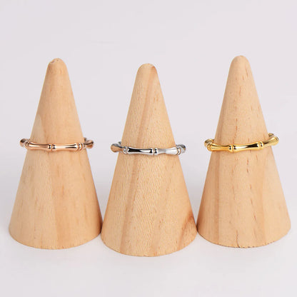 304 Stainless Steel 18K Gold Plated Rose Gold Plated Simple Style Classic Style Plating Solid Color Rings