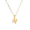 304 Stainless Steel 18K Gold Plated Simple Style Classic Style Commute Letter Pendant Necklace