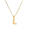 304 Stainless Steel 18K Gold Plated Simple Style Classic Style Commute Letter Pendant Necklace