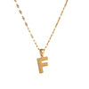 304 Stainless Steel 18K Gold Plated Simple Style Classic Style Commute Letter Pendant Necklace