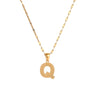 304 Stainless Steel 18K Gold Plated Simple Style Classic Style Commute Letter Pendant Necklace