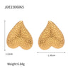 304 Stainless Steel 18K Gold Plated Simple Style Classic Style Plating Heart Shape Earrings Necklace