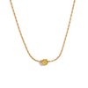 304 Stainless Steel 18K Gold Plated Simple Style Classic Style Plating Inlay Round Zircon Necklace