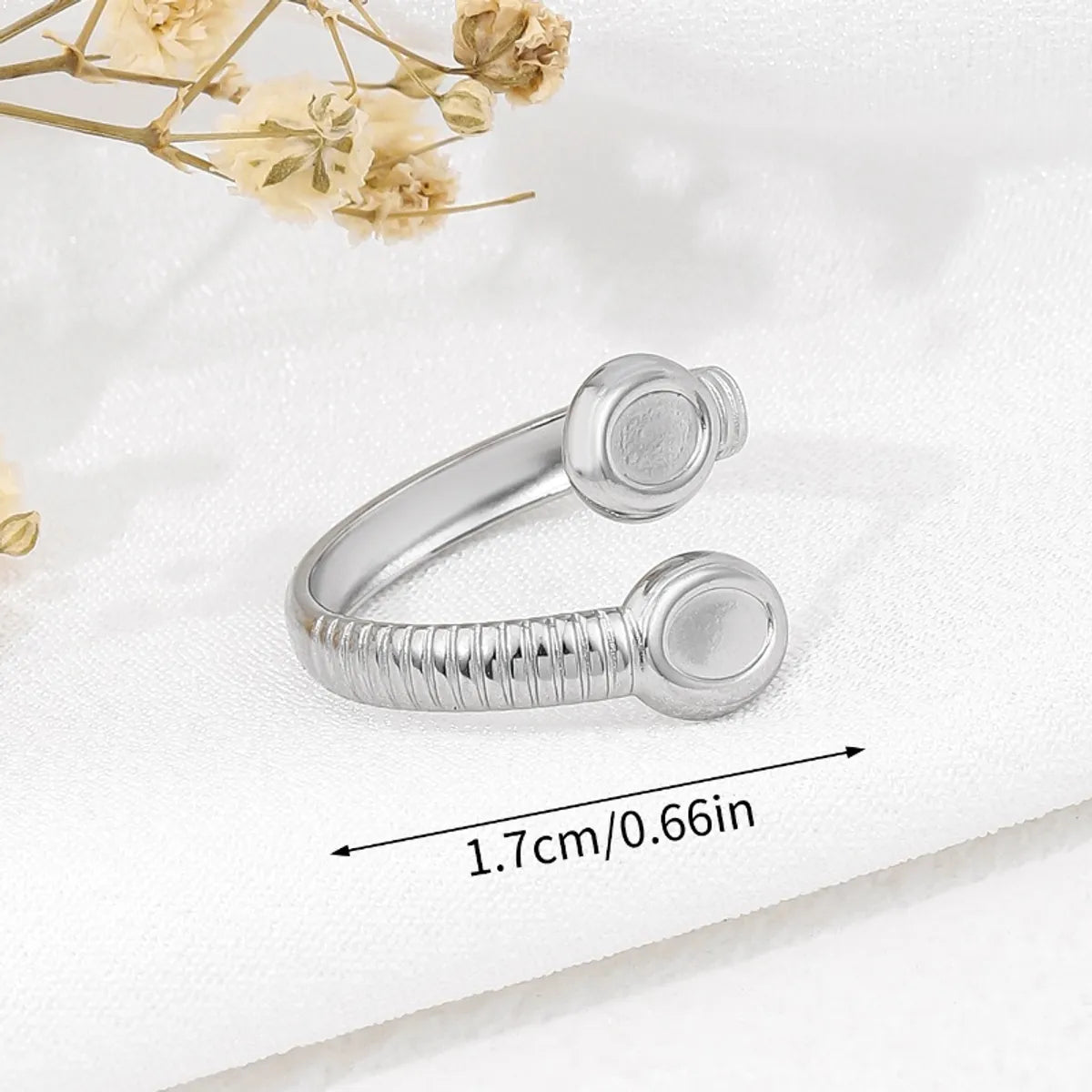 304 Stainless Steel 18K Gold Plated Simple Style Classic Style Plating Solid Color Rings