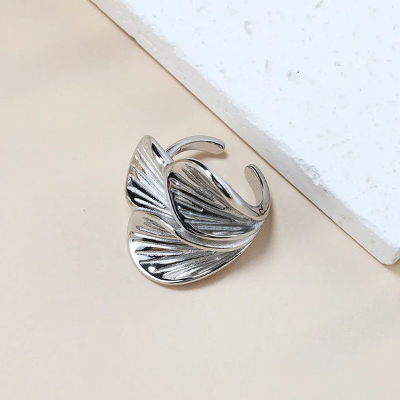 Wholesale Jewelry Simple Style Classic Style Solid Color 304 Stainless Steel 18K Gold Plated Plating Rings