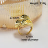 Wholesale Jewelry Simple Style Classic Style Solid Color 304 Stainless Steel 18K Gold Plated Plating Rings