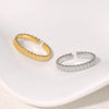 304 Stainless Steel 18K Gold Plated Simple Style Classic Style Solid Color Open Rings