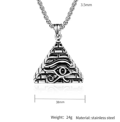 304 Stainless Steel 18K Gold Plated Simple Style Commute Eye Of Horus Pendant Necklace