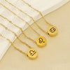 304 Stainless Steel 18K Gold Plated Simple Style Constellation Pendant Necklace