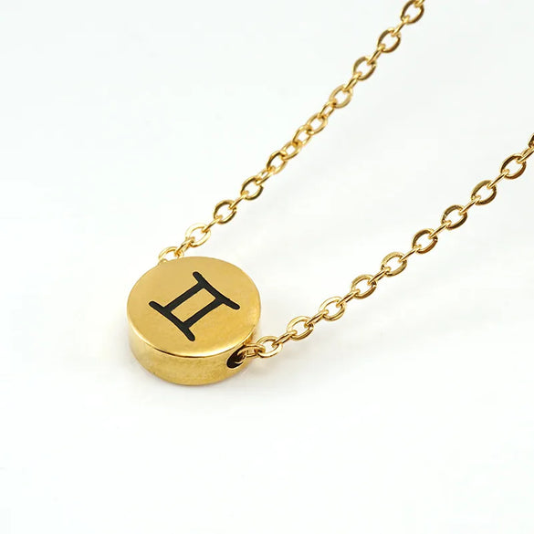 304 Stainless Steel 18K Gold Plated Simple Style Constellation Pendant Necklace