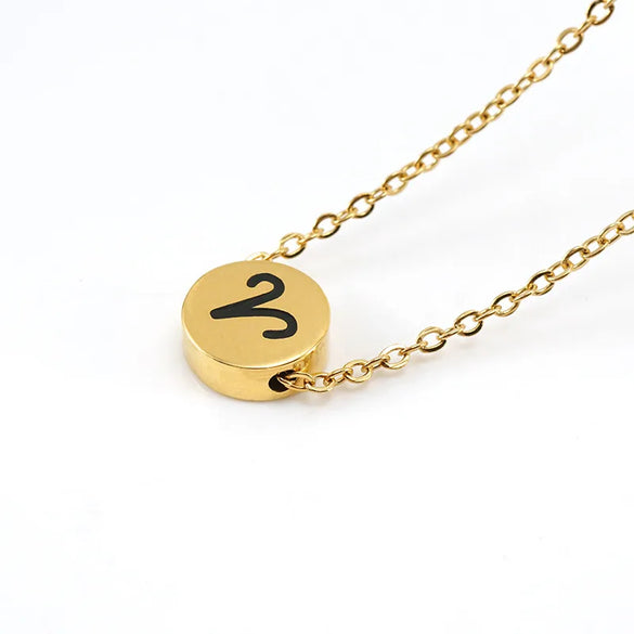 304 Stainless Steel 18K Gold Plated Simple Style Constellation Pendant Necklace