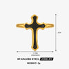 304 Stainless Steel 18K Gold Plated Simple Style Cross Open Rings