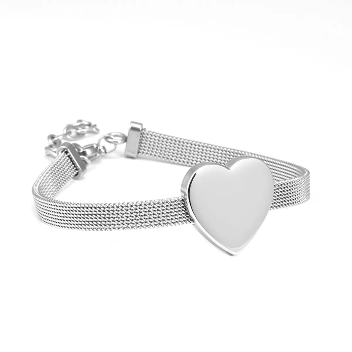 Simple Style Heart Shape 304 Stainless Steel 18K Gold Plated Bracelets In Bulk