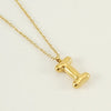 304 Stainless Steel 18K Gold Plated Simple Style Letter Pendant Necklace