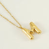 304 Stainless Steel 18K Gold Plated Simple Style Letter Pendant Necklace