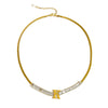 304 Stainless Steel 18K Gold Plated Simple Style Plating Letter Zircon Necklace