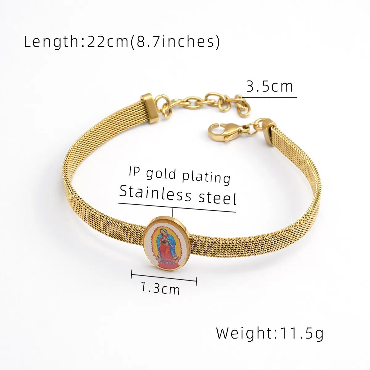 Simple Style Portrait 304 Stainless Steel 18K Gold Plated Bracelets In Bulk