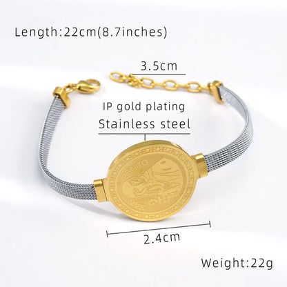 Simple Style Portrait 304 Stainless Steel 18K Gold Plated Bracelets In Bulk