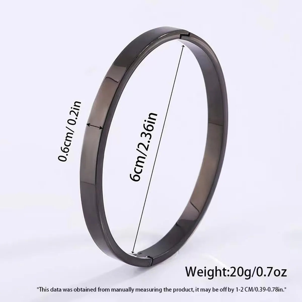 Simple Style Solid Color 304 Stainless Steel 18K Gold Plated Bangle In Bulk