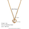 304 Stainless Steel 18K Gold Plated Sweet Simple Style Classic Style Plating Inlay Heart Shape Shell Bracelets Necklace