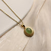 304 Stainless Steel 18K Gold Plated Vintage Style French Style Inlay Sun Oval Water Droplets Natural Stone