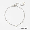 Wholesale Jewelry Modern Style Simple Style Heart Shape 304 Stainless Steel 316 Stainless Steel  No Inlaid 16K Gold Plated White Gold Plated Gold Plated Bracelets Anklet Necklace