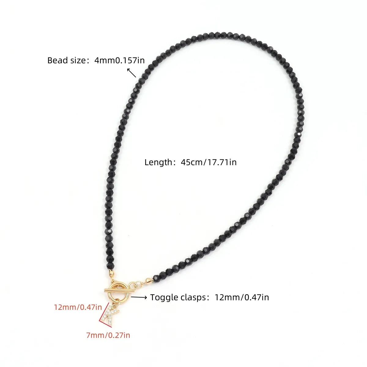 304 Stainless Steel Artificial Crystal Copper Inlay Letter Zircon Pendant Necklace