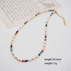 304 Stainless Steel Artificial Crystal Freshwater Pearl Gold Plated Casual Sweet Beaded Geometric Bracelets Necklace