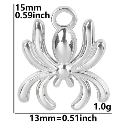 Wholesale Jewelry Basic Simple Style Classic Style Spider 304 Stainless Steel Plating Pendant Necklace