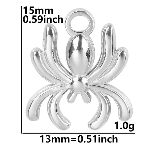 Wholesale Jewelry Basic Simple Style Classic Style Spider 304 Stainless Steel Plating Pendant Necklace