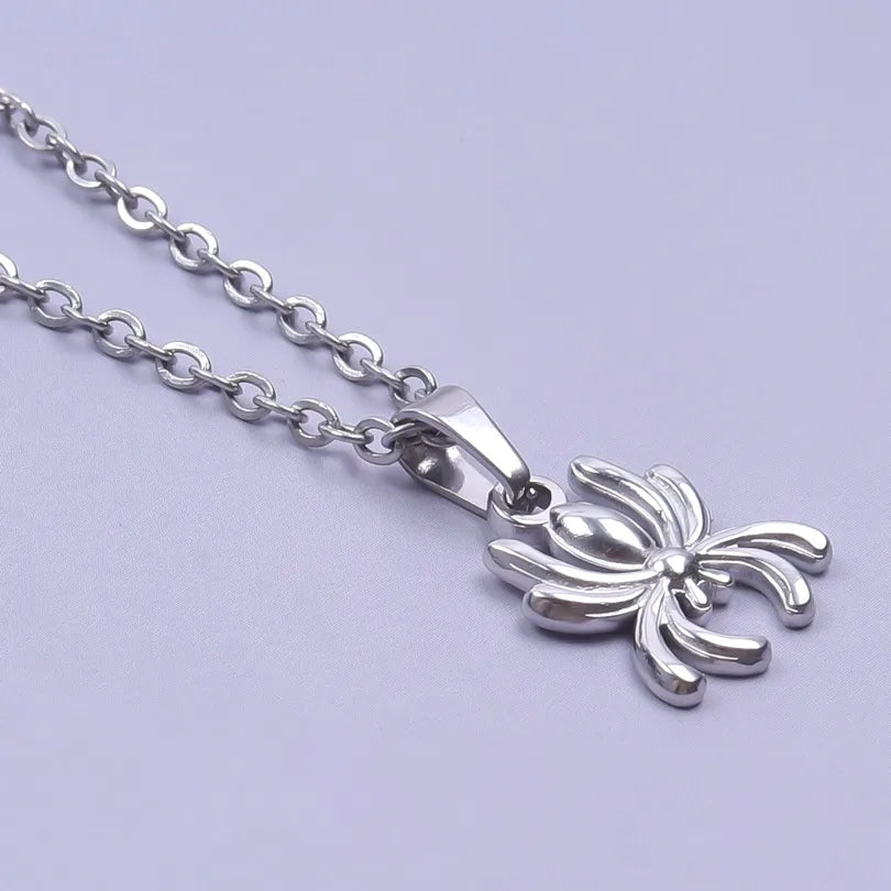 Wholesale Jewelry Basic Simple Style Classic Style Spider 304 Stainless Steel Plating Pendant Necklace