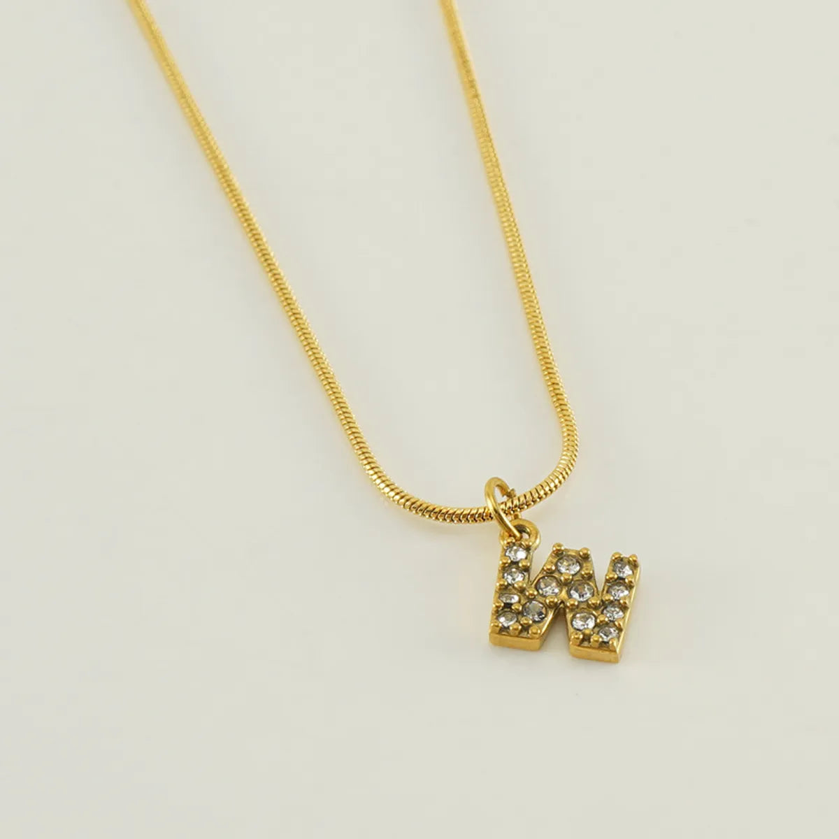 304 Stainless Steel Casual Letter Pendant Necklace