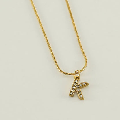 304 Stainless Steel Casual Letter Pendant Necklace