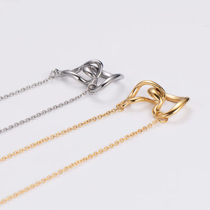 304 Stainless Steel Casual Simple Style Bow Knot Pendant Necklace