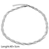 304 Stainless Steel Casual Simple Style Plating Braid Geometric Bracelets Necklace