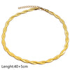 304 Stainless Steel Casual Simple Style Plating Braid Geometric Bracelets Necklace