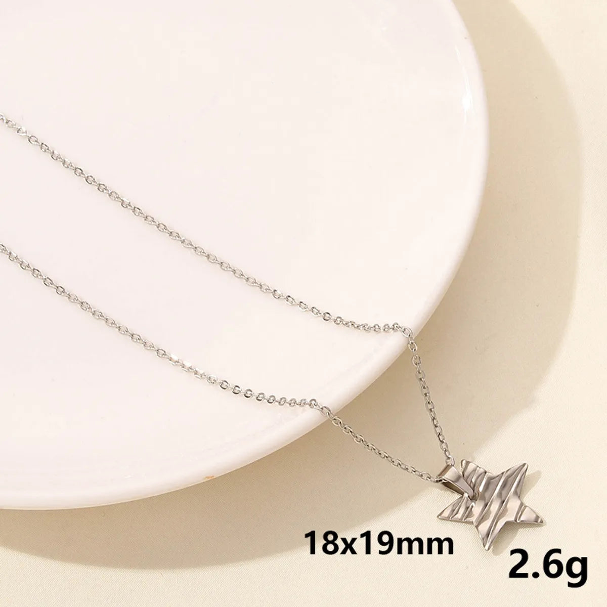 304 Stainless Steel Casual Simple Style Plating Sun Moon Heart Shape Pendant Necklace