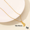 304 Stainless Steel Casual Simple Style Plating Sun Moon Heart Shape Pendant Necklace